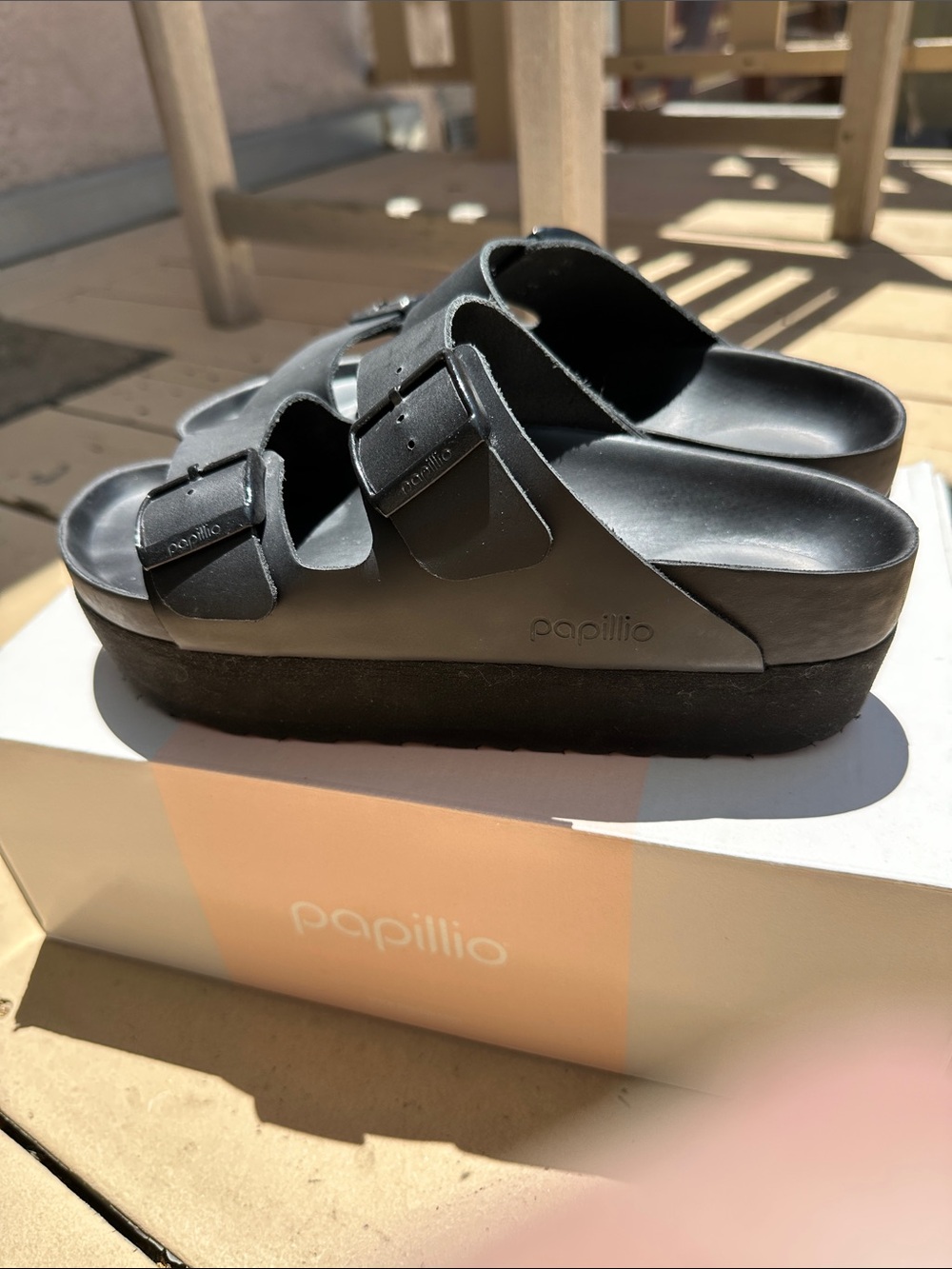 Birkenstock Papillio Arizona narrow fit platform sandals size 38